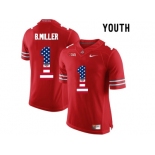 2016 US Flag Fashion Youth Ohio State Buckeyes Braxton Miller #1 College Football Limited Jersey - Scarlet