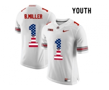 2016 US Flag Fashion Youth Ohio State Buckeyes Braxton Miller #1 College Football Limited Jersey - White