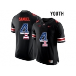 2016 US Flag Fashion Youth Ohio State Buckeyes Curtis Samuel #4 College Football Limited Jersey - Blackout