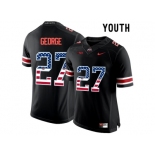 2016 US Flag Fashion Youth Ohio State Buckeyes Eddie George #27 College Football Limited Jersey - Blackout