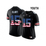 2016 US Flag Fashion Youth Ohio State Buckeyes Ezekiel Elliott #15 College Football Limited Jersey - Black