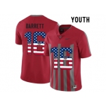 2016 US Flag Fashion Youth Ohio State Buckeyes J.T Barrett #16 College Football Alternate Elite Jersey - Scarlet