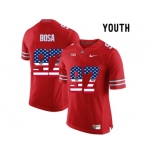 2016 US Flag Fashion Youth Ohio State Buckeyes Nick Bosa #97 College Football Limited Jersey - Scarlet