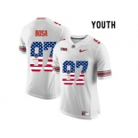 2016 US Flag Fashion Youth Ohio State Buckeyes Nick Bosa #97 College Football Limited Jersey - White