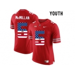 2016 US Flag Fashion Youth Ohio State Buckeyes Raekwon McMillan #5 College Football Limited Jersey - Scarlet