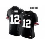 2016 Youth Ohio State Buckeyes C.Jones #12 College Football Limited Jersey - Black