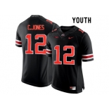 2016 Youth Ohio State Buckeyes C.Jones #12 College Football Limited Jersey - Blackout