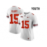 2016 Youth Ohio State Buckeyes Ezekiel Elliott #15 College Football Limited Jersey - White