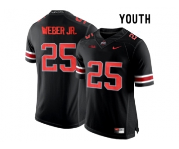 2016 Youth Ohio State Buckeyes Mike Weber Jr. #25 College Football Limited Jersey - Blackout