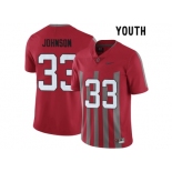 2016 Youth Ohio State Buckeyes Pete Johnson #33 College Football Alternate Elite Jersey - Scarlet