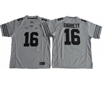 Youth Ohio State Buckeyes #16 J. T. Barrett Gridion Grey II Stitched NCAA Jersey