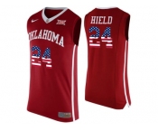 2016 US Flag Fashion 2016 Oklahoma Sooners Buddy Heild #24 Hype Elite College Basketball Jersey - Red