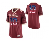 2016 US Flag Fashion Men's Oklahoma Sooners #10 College Limited Football Jersey - Crimson