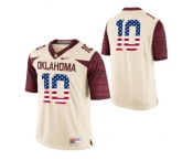 2016 US Flag Fashion Men's Oklahoma Sooners #10 College Limited Football Jersey - White