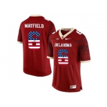 2016 US Flag Fashion Men's Oklahoma Sooners Baker Mayfield #6 College Limited Football Jersey - Crimson