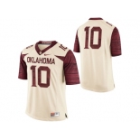 Men's Oklahoma Sooners #10 College Limited Football Jersey - White