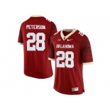 Men's Oklahoma Sooners Adrian Peterson #28 College Limited Football Jersey - Crimson