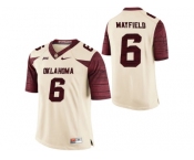 Men's Oklahoma Sooners Baker Mayfield #6 College Limited Football Jersey - White