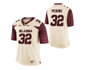 Men's Oklahoma Sooners Samaje Perine #32 College Limited Football Jersey - White