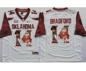 Oklahoma Sooners #14 Sam Bradford White Player Fashion Stitched NCAA Jersey