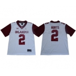 Oklahoma Sooners #2 Jalen Hurts White 47 Game Winning Streak College Football Jersey