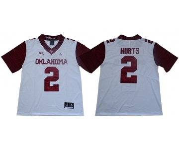 Oklahoma Sooners #2 Jalen Hurts White 47 Game Winning Streak College Football Jersey