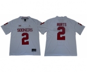 Oklahoma Sooners #2 Jalen Hurts White College Football Jersey