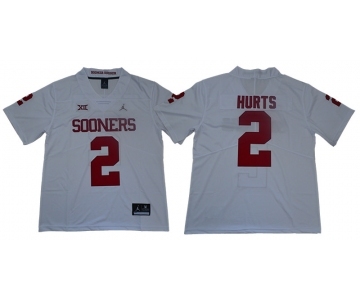 Oklahoma Sooners #2 Jalen Hurts White College Football Jersey