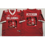 Oklahoma Sooners #28 Adrian Peterson Red Player Fashion Stitched NCAA Jersey