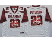 Oklahoma Sooners #28 Adrian Peterson White Player Fashion Stitched NCAA Jersey