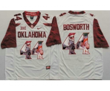 Oklahoma Sooners #44 Brian Bosworth White Player Fashion Stitched NCAA Jersey