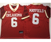 Oklahoma Sooners #6 Baker Mayfield Red 47 Game Winning Streak College Football Jersey