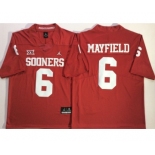 Oklahoma Sooners #6 Baker Mayfield Red College Football Jersey