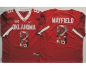 Oklahoma Sooners #6 Baker Mayfield Red Player Fashion Stitched NCAA Jersey