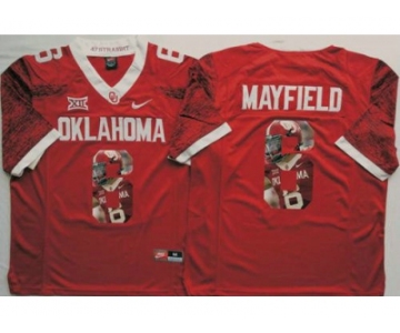 Oklahoma Sooners #6 Baker Mayfield Red Player Fashion Stitched NCAA Jersey