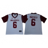 Oklahoma Sooners #6 Baker Mayfield White 47 Game Winning Streak College Football Jersey