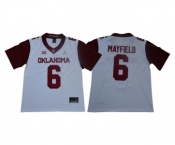 Oklahoma Sooners #6 Baker Mayfield White 47 Game Winning Streak College Football Jersey