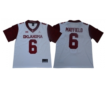 Oklahoma Sooners #6 Baker Mayfield White 47 Game Winning Streak College Football Jersey