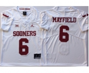 Oklahoma Sooners #6 Baker Mayfield White College Football Jersey