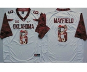 Oklahoma Sooners #6 Baker Mayfield White Player Fashion Stitched NCAA Jersey