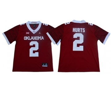 Sooners #2 Jalen Hurts Red Jordan Brand Limited New XII Stitched College Jersey