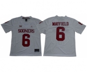 Sooners #6 Baker Mayfield White XII Limited Stitched NCAA Jersey