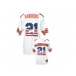 2016 US Flag Fashion Men's Oklahoma State Cowboys Barry Sanders #21 College Football Throwback Jersey - White