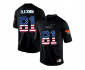 2016 US Flag Fashion Men's Oklahoma State Cowboys Justin Blackmon #81 Pro Combat College Football Jersey - Black