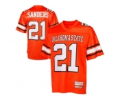 Men's Oklahoma State Cowboys Barry Sanders #21 College Football Throwback Jersey - Orange