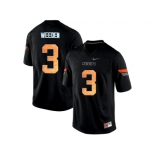 Men's Oklahoma State Cowboys Brandon Weeden #3 Pro Combat College Football Jersey - Black