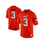 Men's Oklahoma State Cowboys Brandon Weeden #3 Pro Combat College Football Jersey - Orange