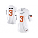 Men's Oklahoma State Cowboys Brandon Weeden #3 Pro Combat College Football Jersey - White