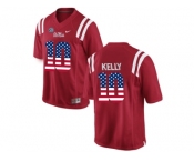 2016 US Flag Fashion Men's Ole Miss Rebels Chad Kelly #10 College Football Limited Jersey - Red