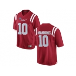 Men's Ole Miss Rebels Eli Manning 10 College Alumni Football Limited Jersey - Red